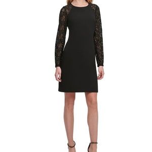 Tommy Hilfiger
Lace Sleeve Scuba Crepe A-line